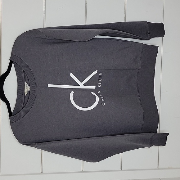 Calvin Klein Jeans small sweatshirt grey with white print - Picture 1 of 5